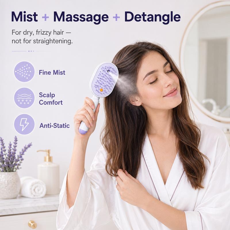 Electric Spray Massage Comb With Essential Oil