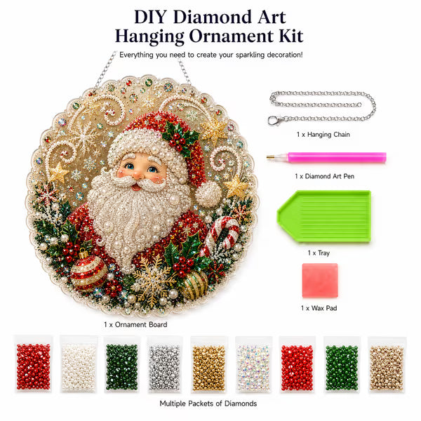 ✨ Diy Christmas Pearl Diamond Art Hanging Ornament Kit | Handmade Holiday Hanging Decor 🎅