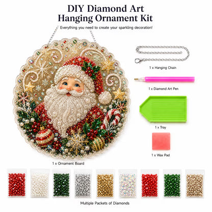 ✨ Diy Christmas Pearl Diamond Art Hanging Ornament Kit | Handmade Holiday Hanging Decor 🎅