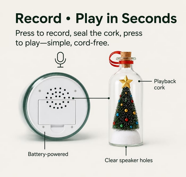 Christmas Tree Message In A Bottle Christmas Recording Gift