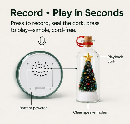 Christmas Tree Message In A Bottle Christmas Recording Gift