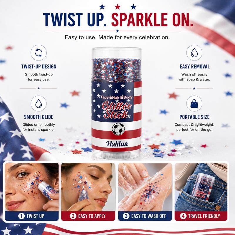 4th of July Glitter Stick