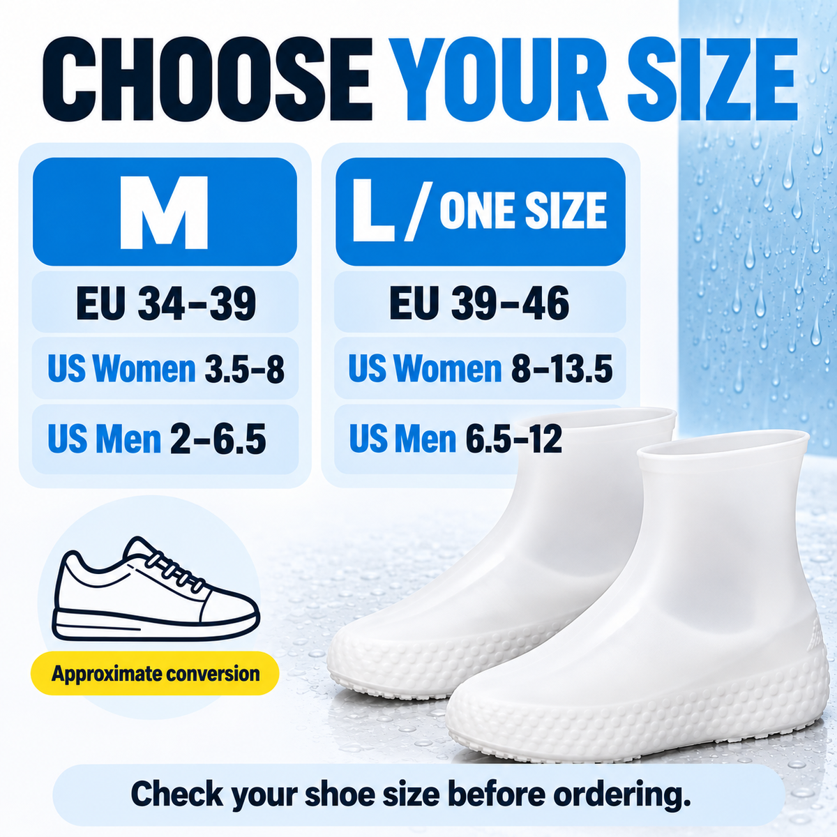 🌧️🥾 Buy 1 Get 1 Free -Outdoor Reusable Latex Rain Boot Covers | Waterproof & Durable✨✨