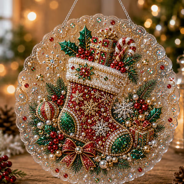 ✨ Diy Christmas Pearl Diamond Art Hanging Ornament Kit | Handmade Holiday Hanging Decor 🎅