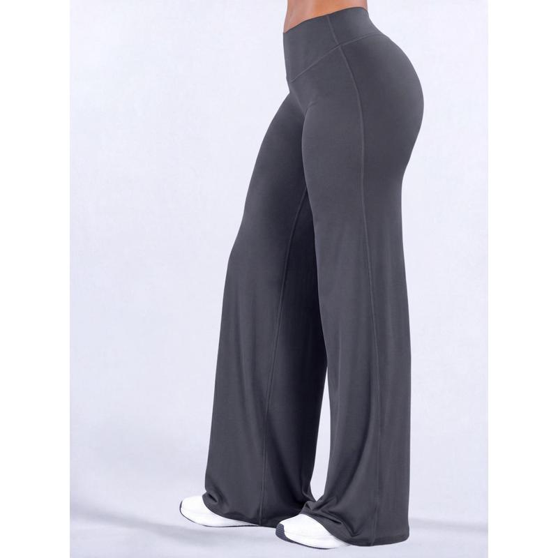 Women’s Minimalist Leopard Print Mid-Rise Wide-Leg Casual Pants