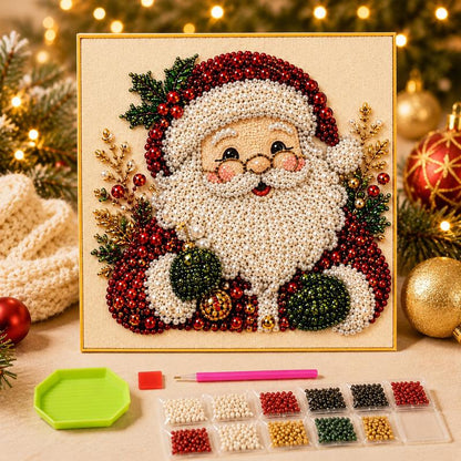 🧘Relaxing & Beginner-Friendly-💎DIY Christmas 3D Pearl Diamond Painting Art Kit With Frame